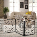 Leaf Design Metal Pet Gate Indoor Dog Fence